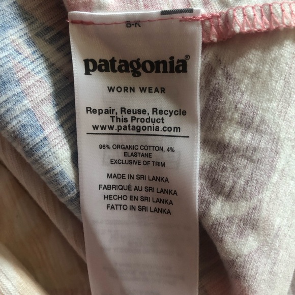 Patagonia Sundress Stretchy Cotton Criss Cross Back Lined Bodice Tropical Leaf - Picture 8 of 9